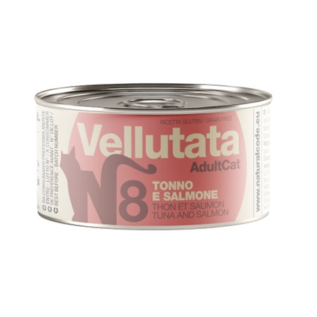 natural code vellutata 08 tonno e salmone 85 gr per gatti
