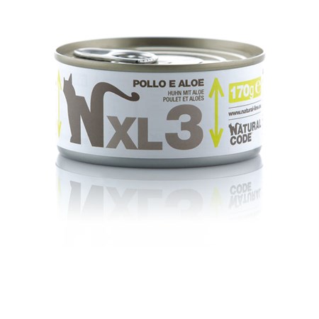 natural code xl 03 pollo e aloe 170 gr per gatti