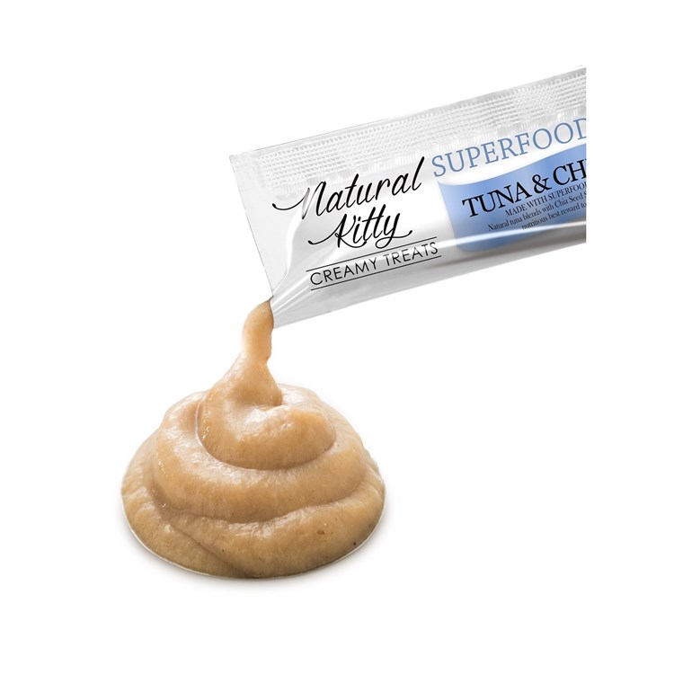 Natural kitty con tonno e semi di chia 4x12 gr