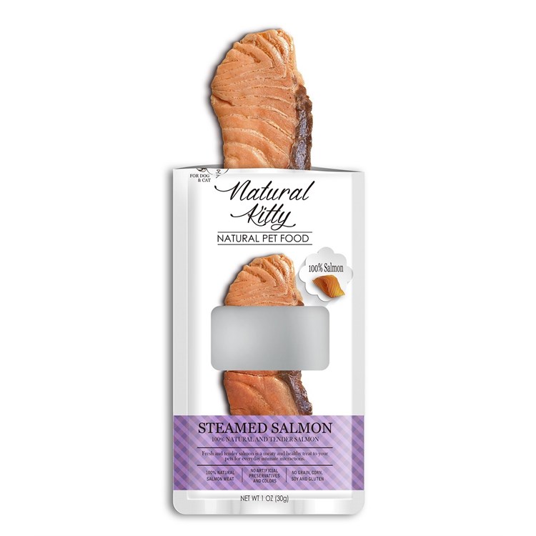 Natural kitty salmone al vapore 25 gr