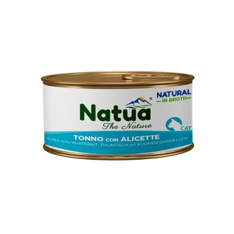 Natural Tonno con Alicette In brodo di Cottura Per Gatti