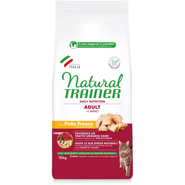 Natural Trainer Adult con Pollo 10 kg per Gatti DANNEGGIATO