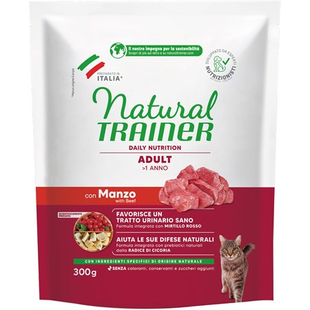 Natural Trainer Adult Manzo 300 gr Crocchette per Gatti in Gatti