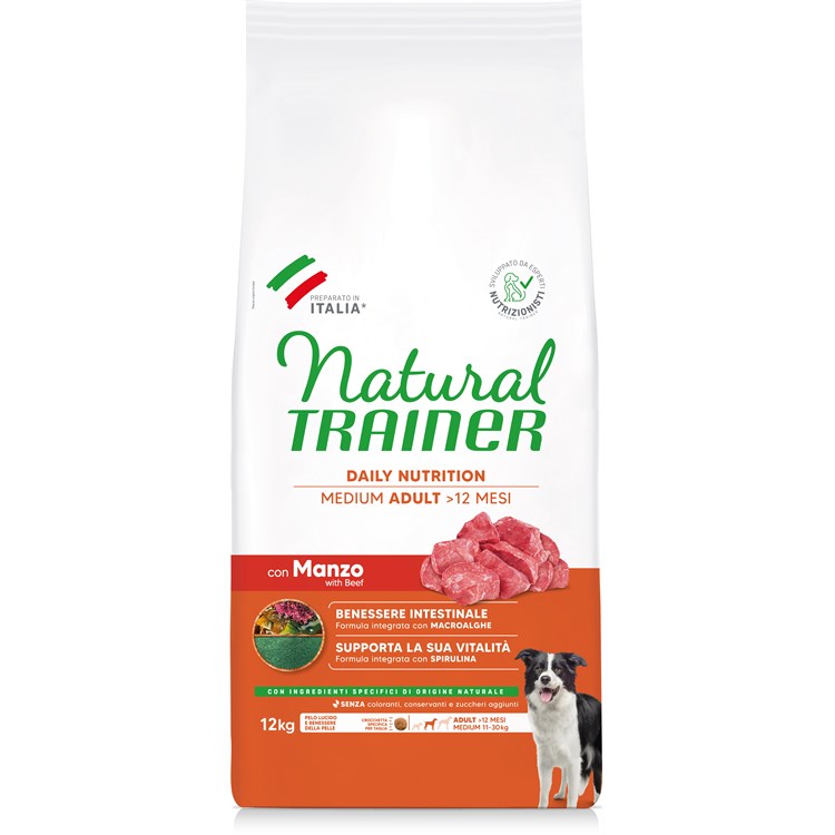 Natural Trainer Adult Medium Manzo 12 kg