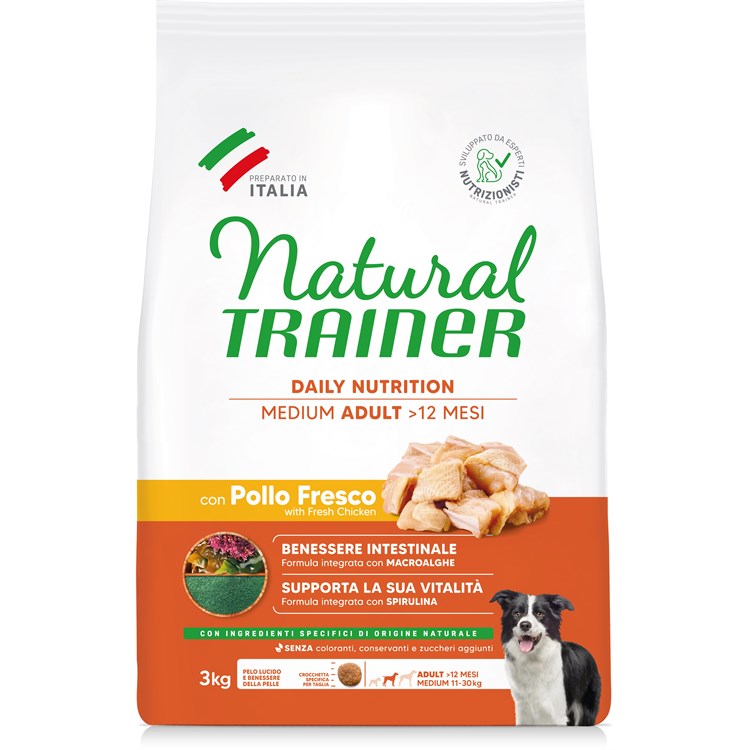 Natural Trainer Adult Medium Pollo Cane kg 3