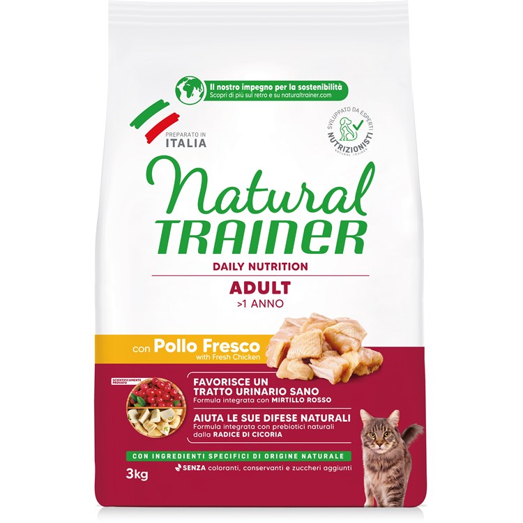 Natural Trainer Adult Pollo 3 kg Crocchette Gatti