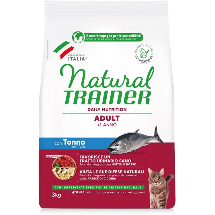 Natural Trainer Adult Tonno 3 kg Crocchette Gatti