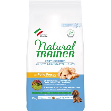 Natural Trainer Baby Starter All Breed 1,5 Kg Per Cani in Cani