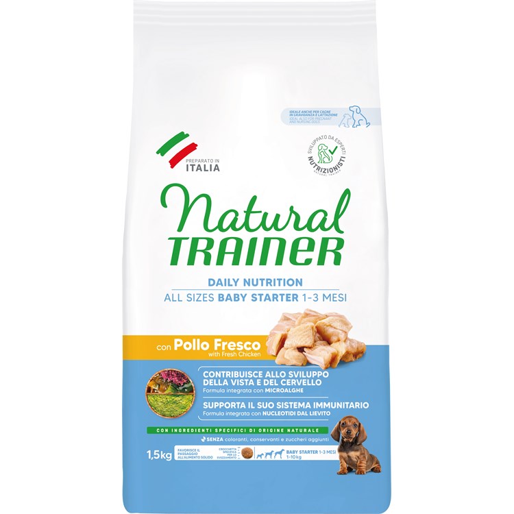 Natural Trainer Baby Starter All Breed 1,5 Kg Per Cani