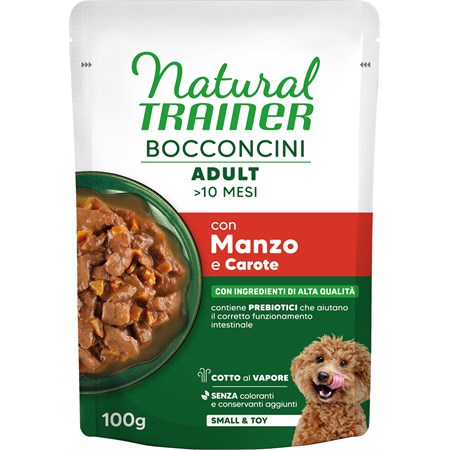 natural trainer bocconcini smalletoy adult manzo 100g