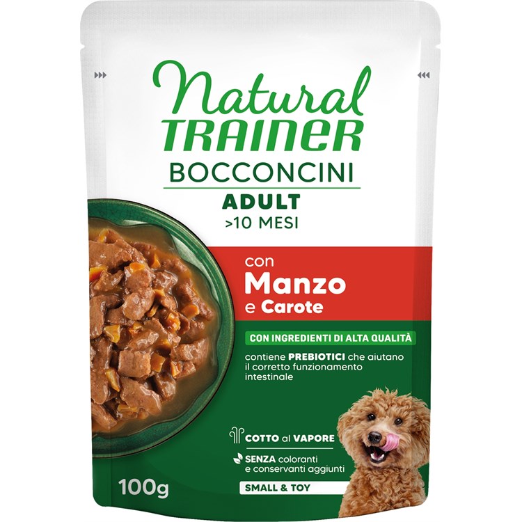 Natural Trainer Bocconcini Small&Toy Adult Manzo 100g