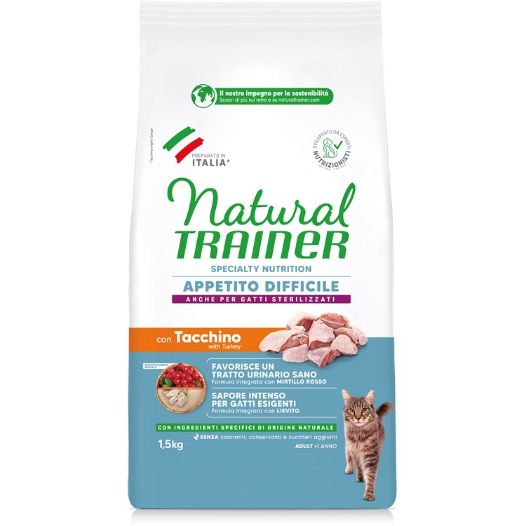 Natural Trainer Exigent Tacchino 1,5 kg Gatto