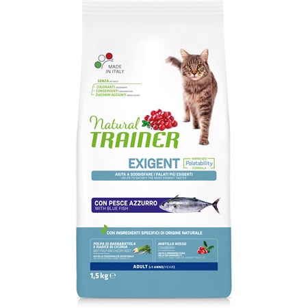 natural trainer exigent pesce azzurro 1 5 kg gatto