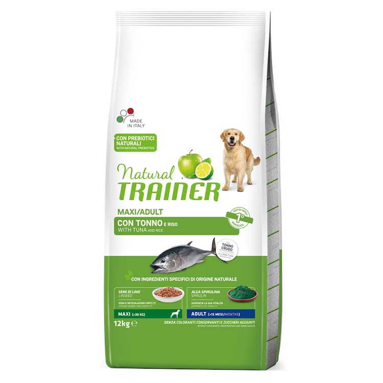 Natural Trainer Maxi Adult Tonno Riso 12 Kg Per Cani SCAD 31.01.26
