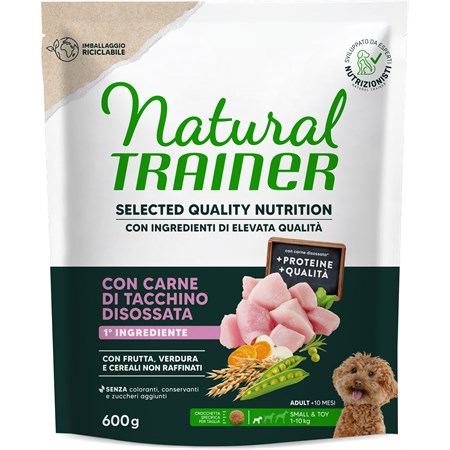 natural trainer selected quality nutrition cane healthy grain mini tacchino 600g