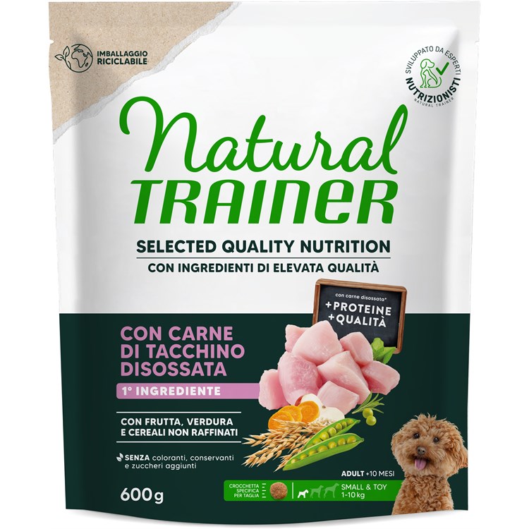 Natural Trainer Selected Quality Nutrition Cane Healthy Grain Mini Tacchino 600g