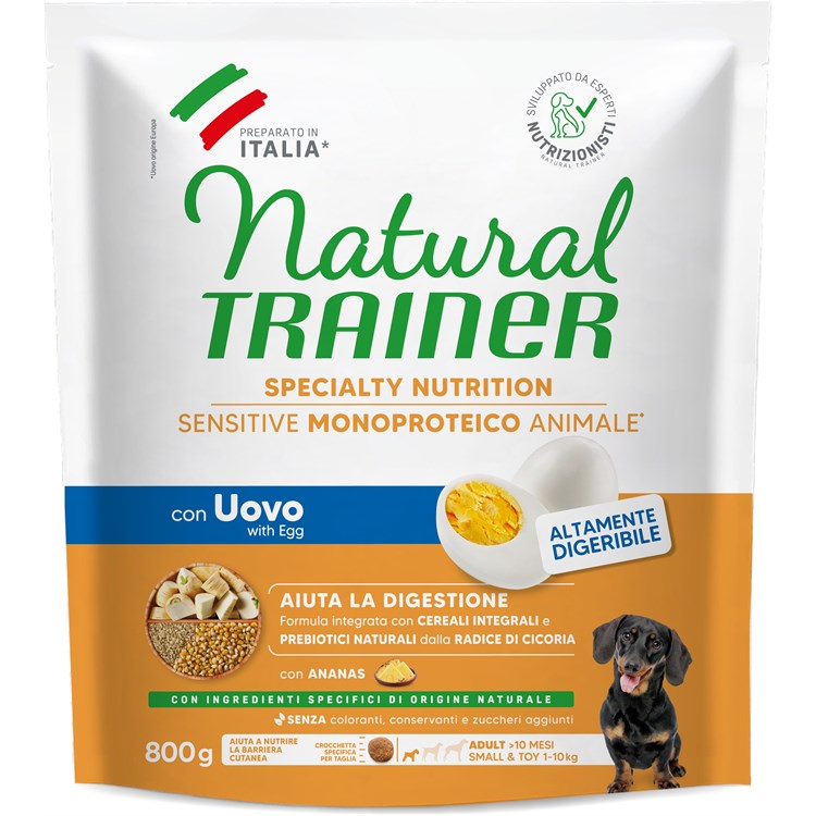 Natural Trainer Sensitive Mini Adult Uovo 800 gr Per Cane