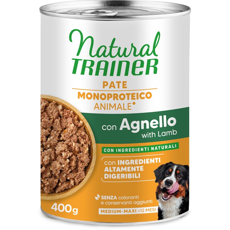 Natural Trainer Sensitive Monoproteico Adult Agnello 400 gr Umido Cane