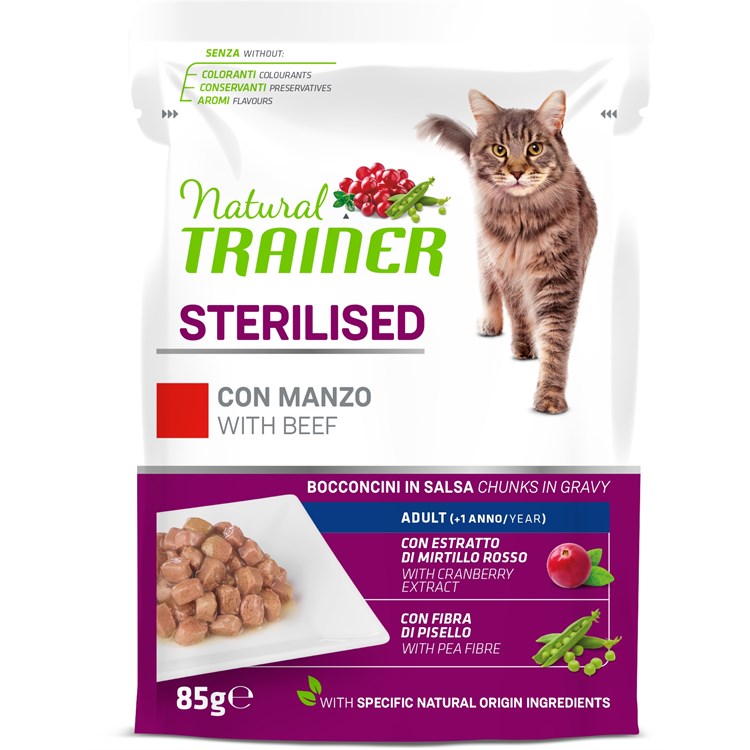 Natural Trainer Sterilised Tonno Bocconcini in Salsa 85 gr Busta