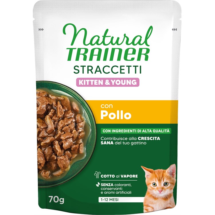 Natural Trainer Straccetti Kitten Salmone 70g