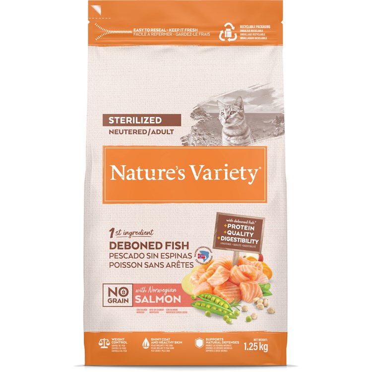 Nature's Variety Cat No Grain Sterilised Salmone 1,25kg