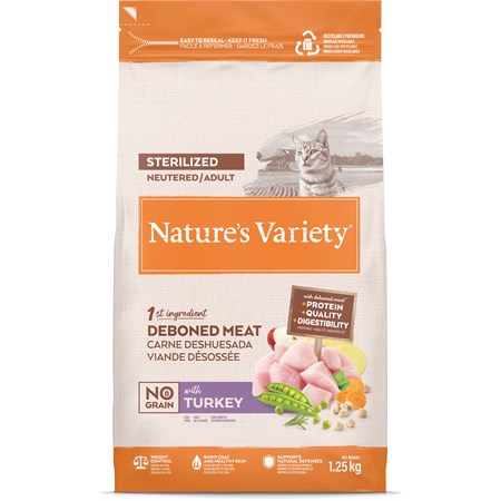 Nature's Variety Cat No Grain Sterilised Tacchino 1,25kg in Gatti