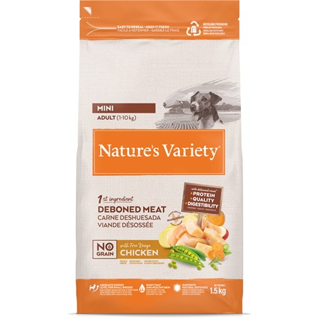 Nature's Variety Dog No Grain Adult Mini Pollo 1,5kg in Cani