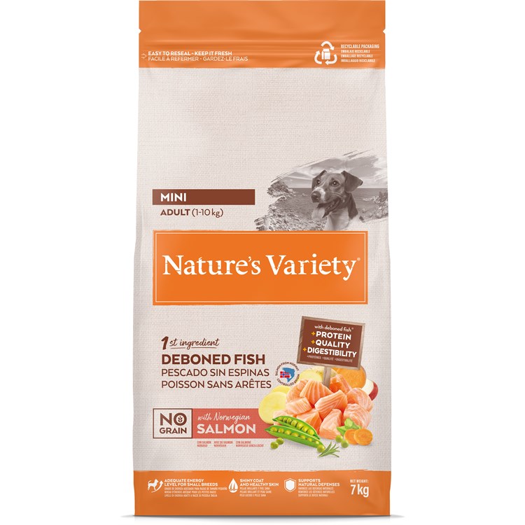 Nature's Variety Dog No Grain Adult Mini Salmone 7kg