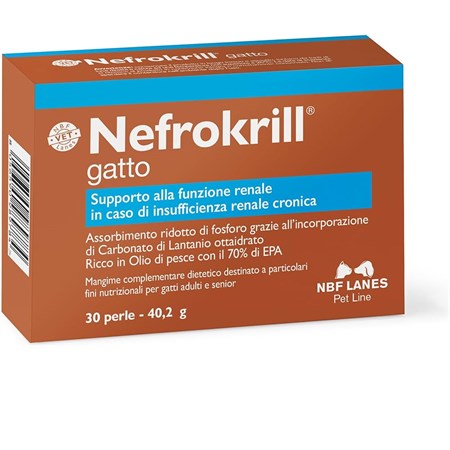 nbf lanes nefrokrill 30 perle per cani e gatti