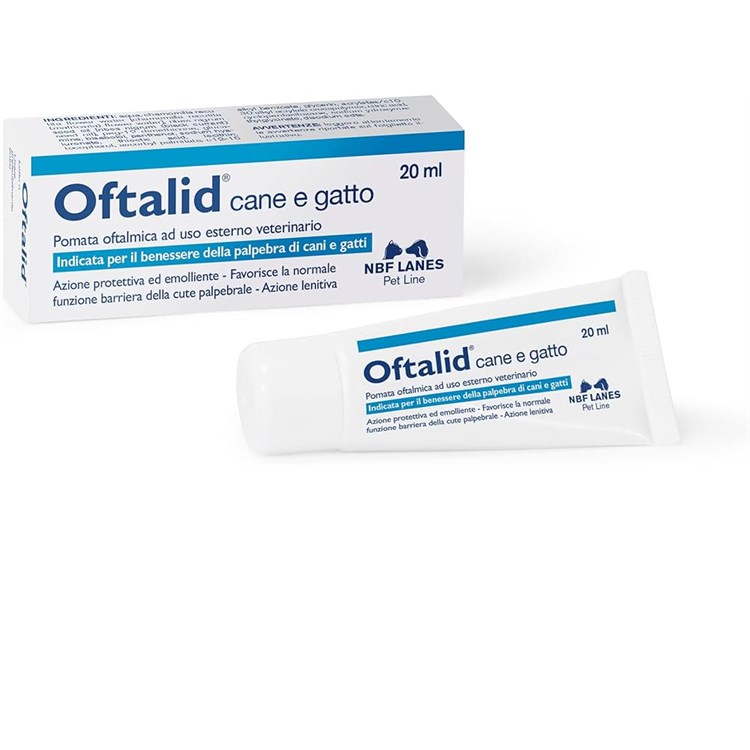 NBF Lanes Oftalid Pomata Oftalmica 20 ml per Cani e Gatti