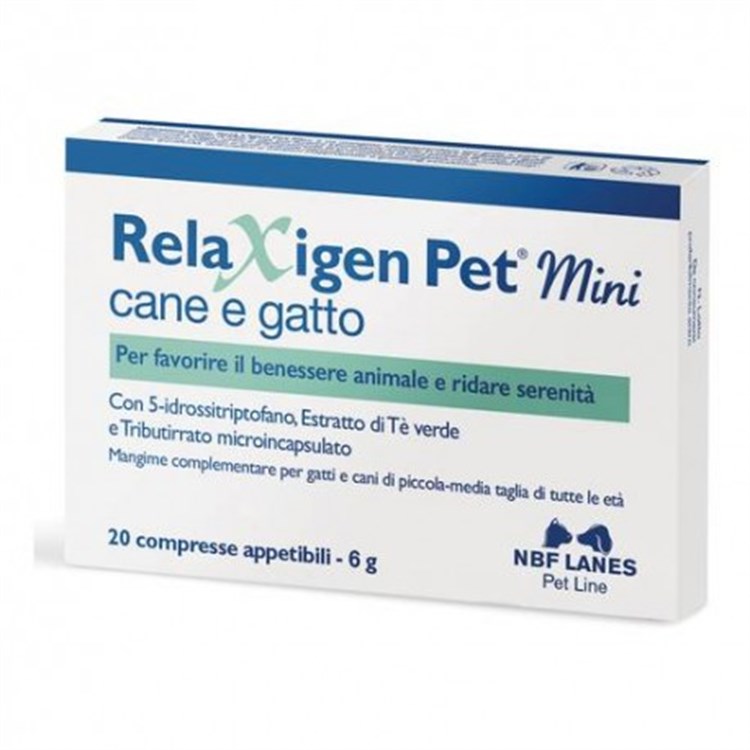 NBF Lanes Relaxigen Pet Mini Pet 20 Compresse per Cani Gatti