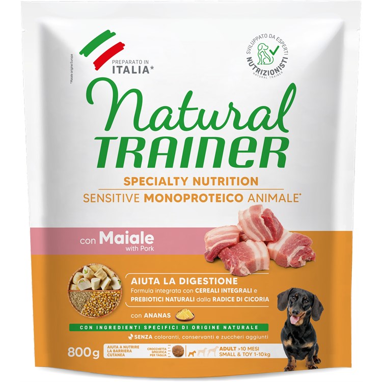 Natural Sensitive No Gluten Mini Adult con Maiale 800 GR