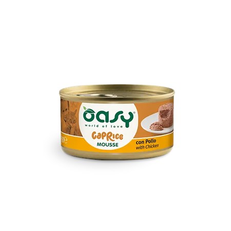 oasy caprice mousse con pollo 85 gr scatoletta per gatti