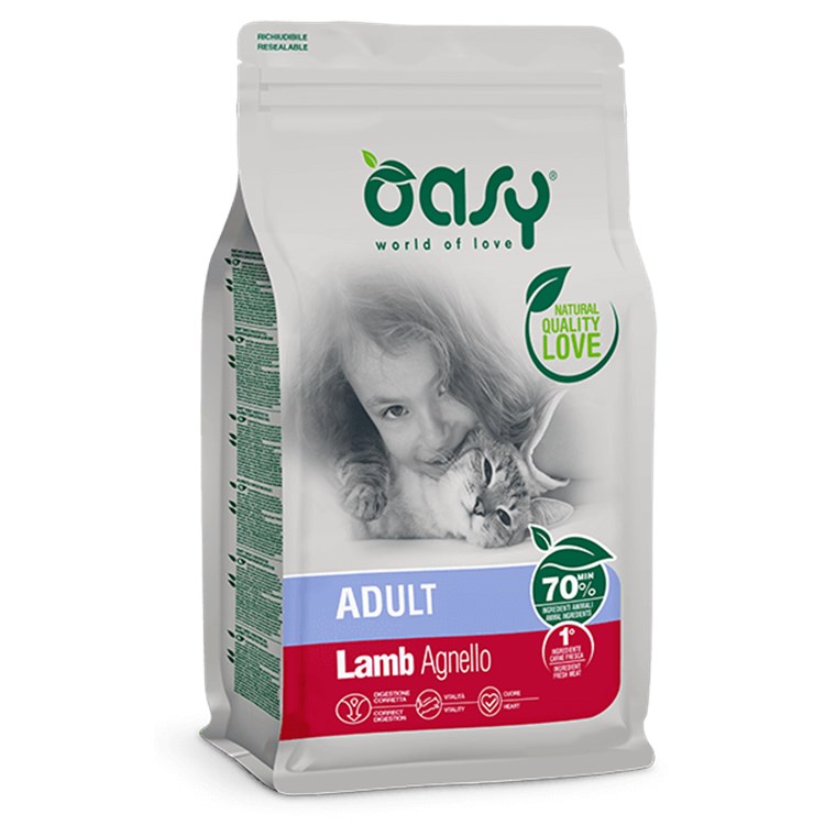 Oasy Cat Adult Agnello 300 gr Per Gatti