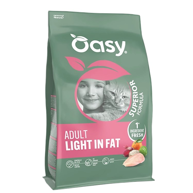 Oasy Cat Superior Formula Adult Light In Fat Pollo 300 gr Per Gatti