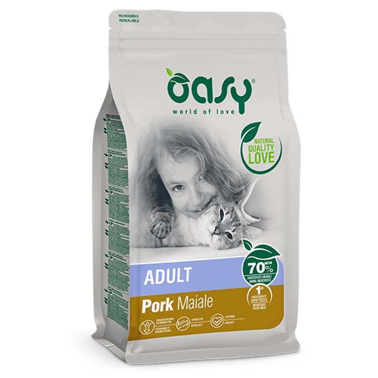 Oasy Cat Adult Maiale 300 gr Per Gatti
