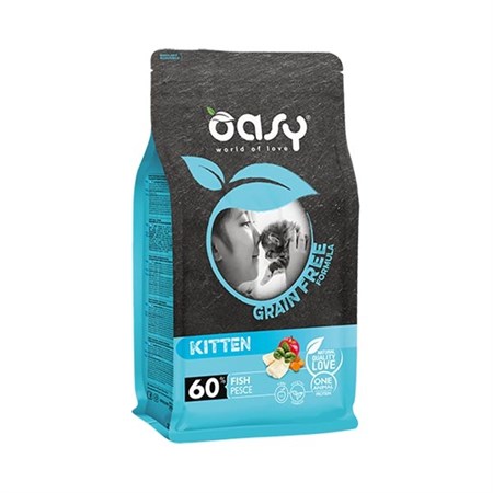 oasy cat kitten grain free pesce 7 kg per gattini