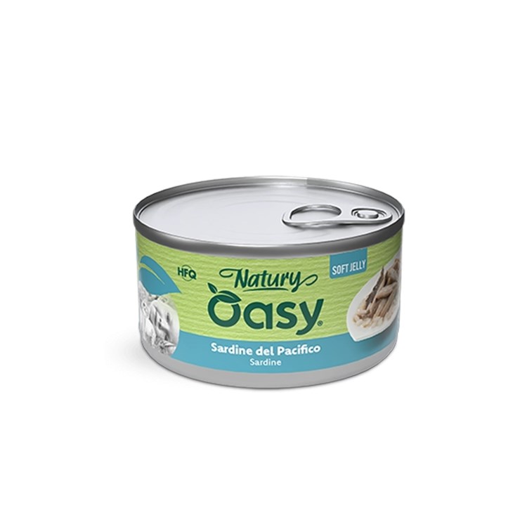 Oasy Cat Natury Soft Jelly Sardine del Pacifico Lattina 150 gr Umido Per Gatti