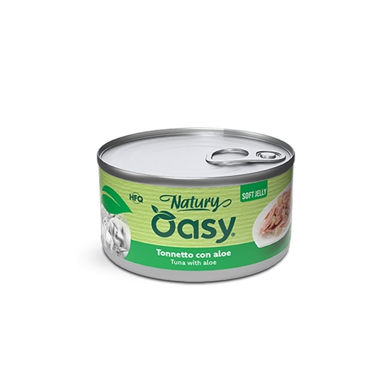 Oasy Natury Cat Soft Jelly Tonnetto Con Aloe 85 gr Lattina Umido Per Gatti
