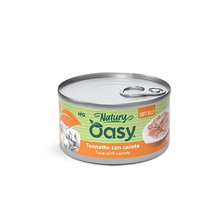Oasy Cat Natury Soft Jelly Tonnetto Con Carote Lattina 85 gr Umido Per Gatti in Gatti