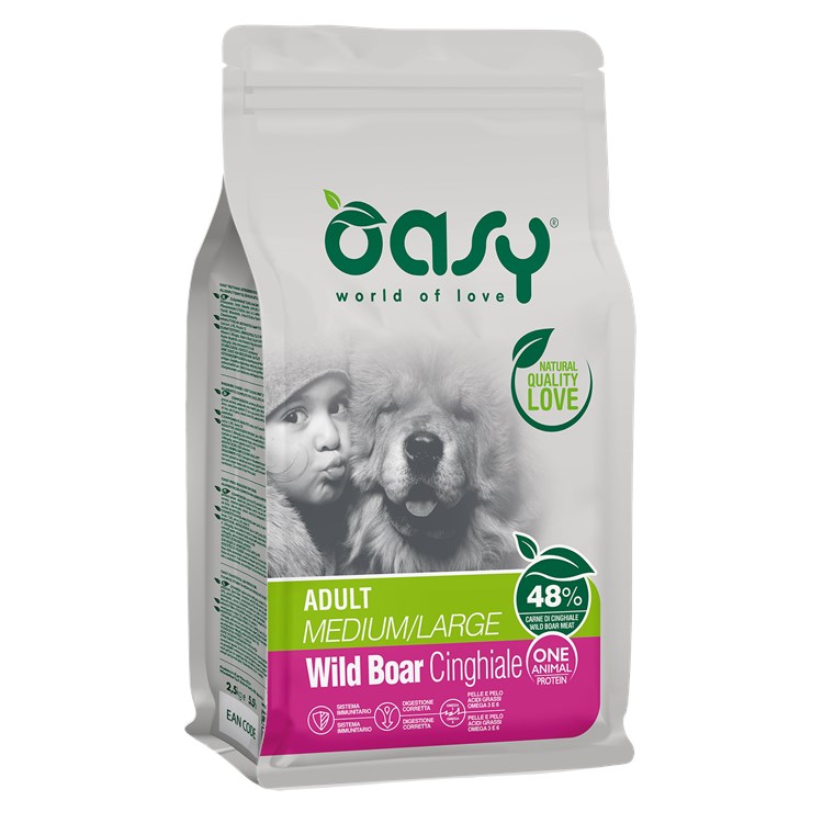 Oasy Dog Adult All Breed Cinghiale 12 kg Monoproteico