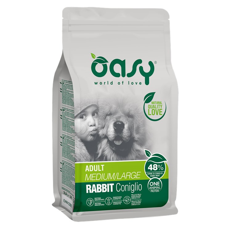 Oasy Dog Adult All Breed Coniglio 12 kg Monoproteico
