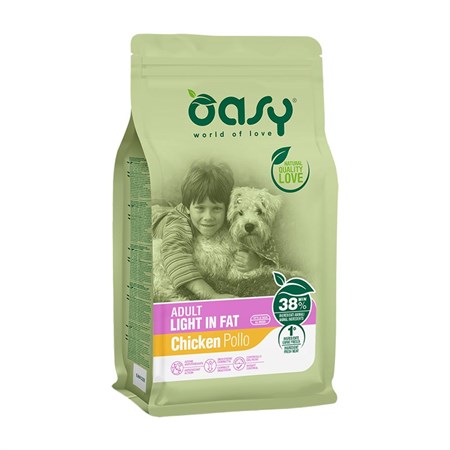 oasy dog adult light in fat pollo 3 kg