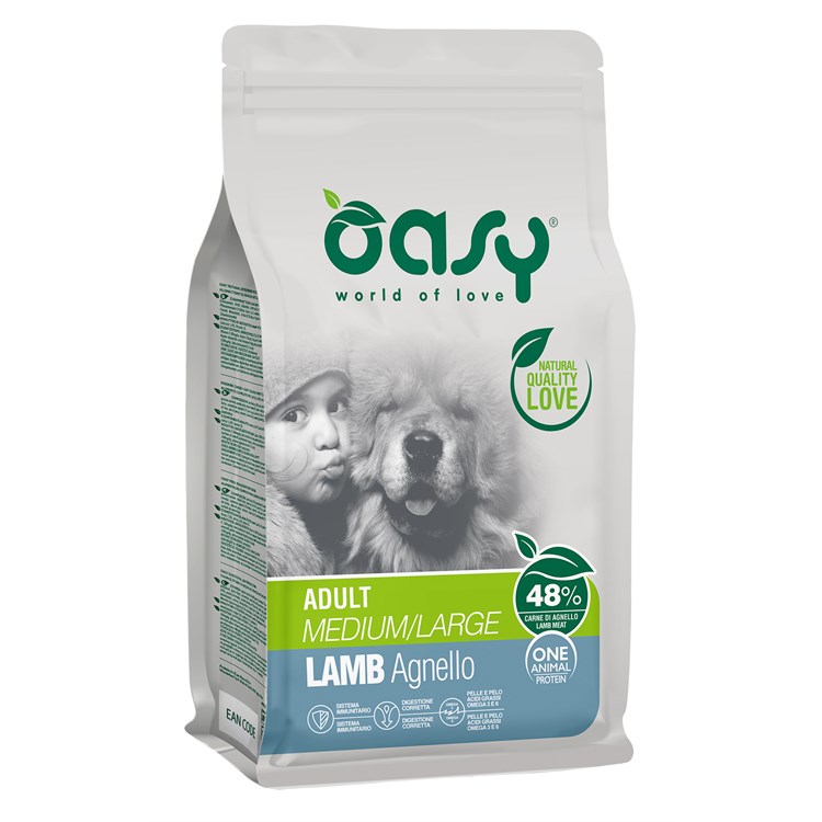 Oasy Dog Adult Medium Large Agnello 2,5 kg Monoproteico