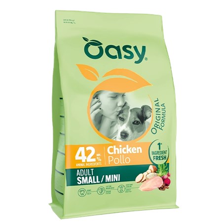 oasy dog adult small mini pollo 3 kg crocchette per cani