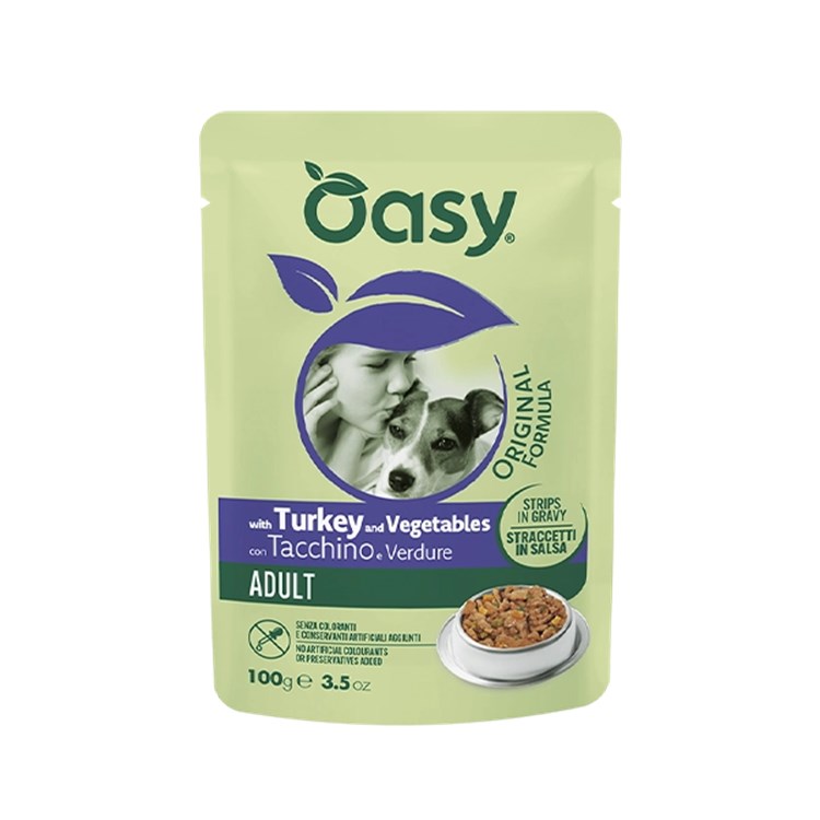 Oasy Dog Adult Tacchino e Verdure 100 gr Bustina Cane