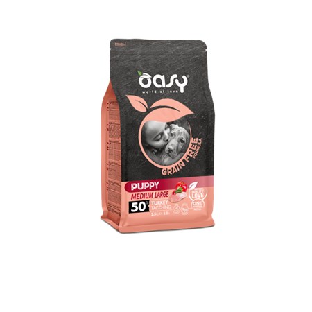 oasy dog grain free puppy medium large tacchino 12 kg per cani