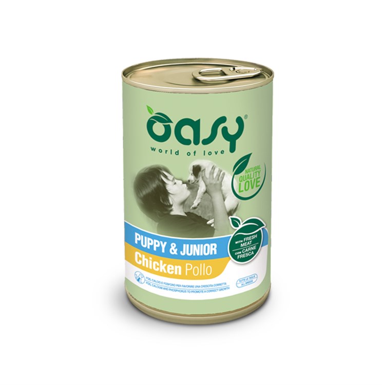 Oasy Dog Lifestage Puppy Junior Pollo 400 Gr Umido Per Cani