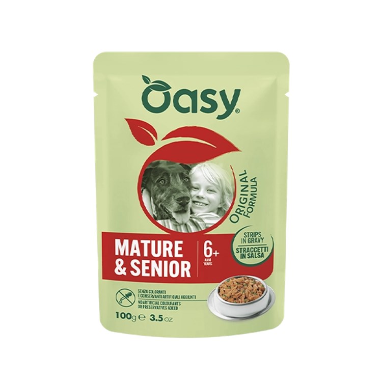Oasy Dog Mature Senior Tacchino e Piselli 100 gr Bustina Cane Anziano