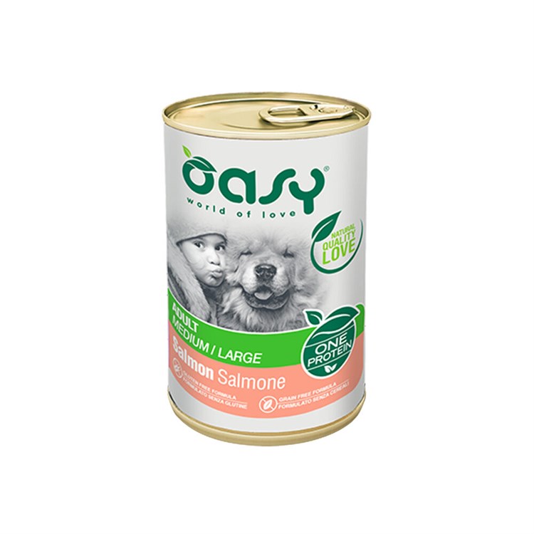 Oasy Dog One Protein Salmone 400 gr Umido Per Cani